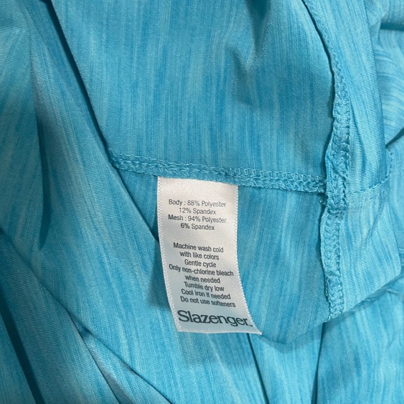 Slazenger Golf Womens XL Blue Space Dye Quarter Zip Pullover Long Sleeve Shirt - Picture 6 of 6